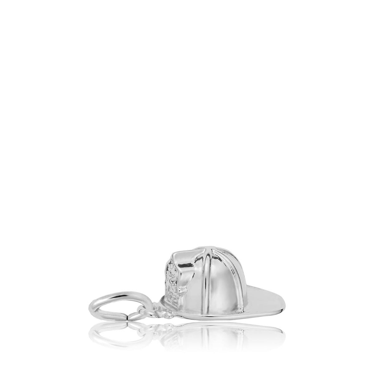 Firefighter Helmet Charm in Sterling Silver