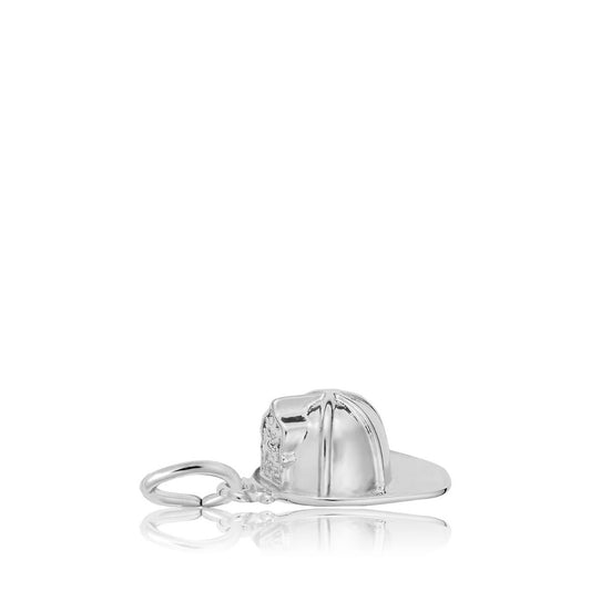 Firefighter Helmet Charm in Sterling Silver