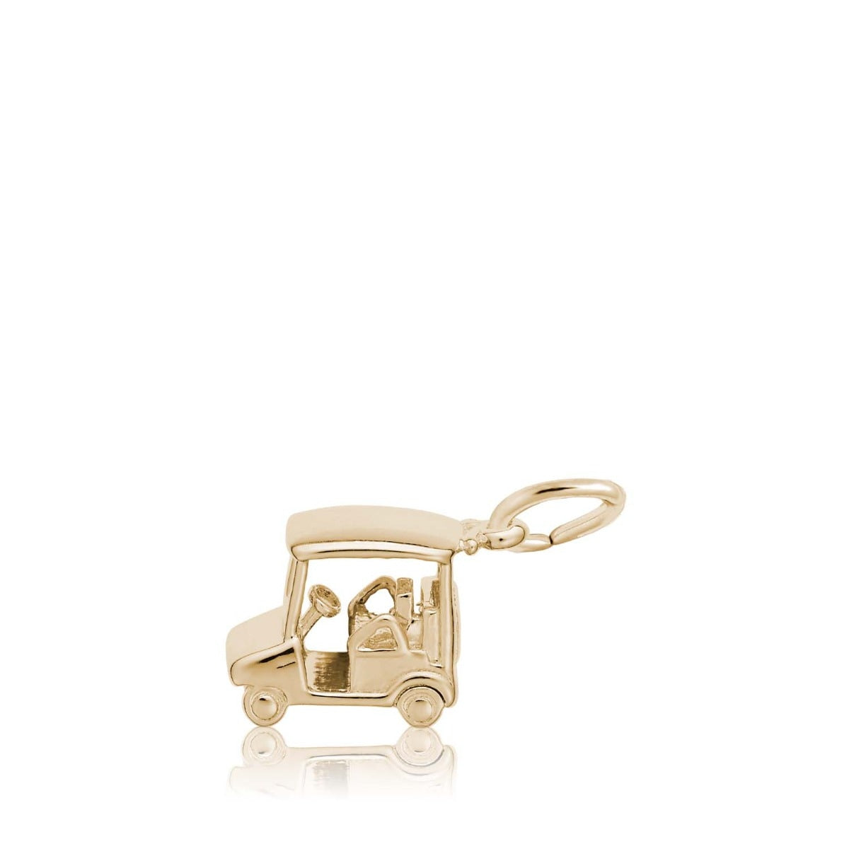Golf Cart Charm in 14K Yellow Gold