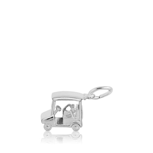 Golf Cart Charm in Sterling Silver