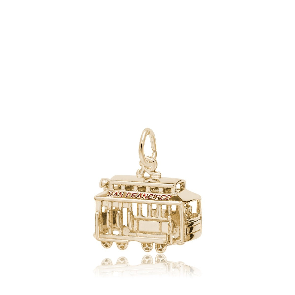 San Francisco Cable Car Charm in 14K Yellow Gold