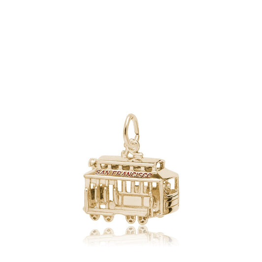 San Francisco Cable Car Charm in 14K Yellow Gold
