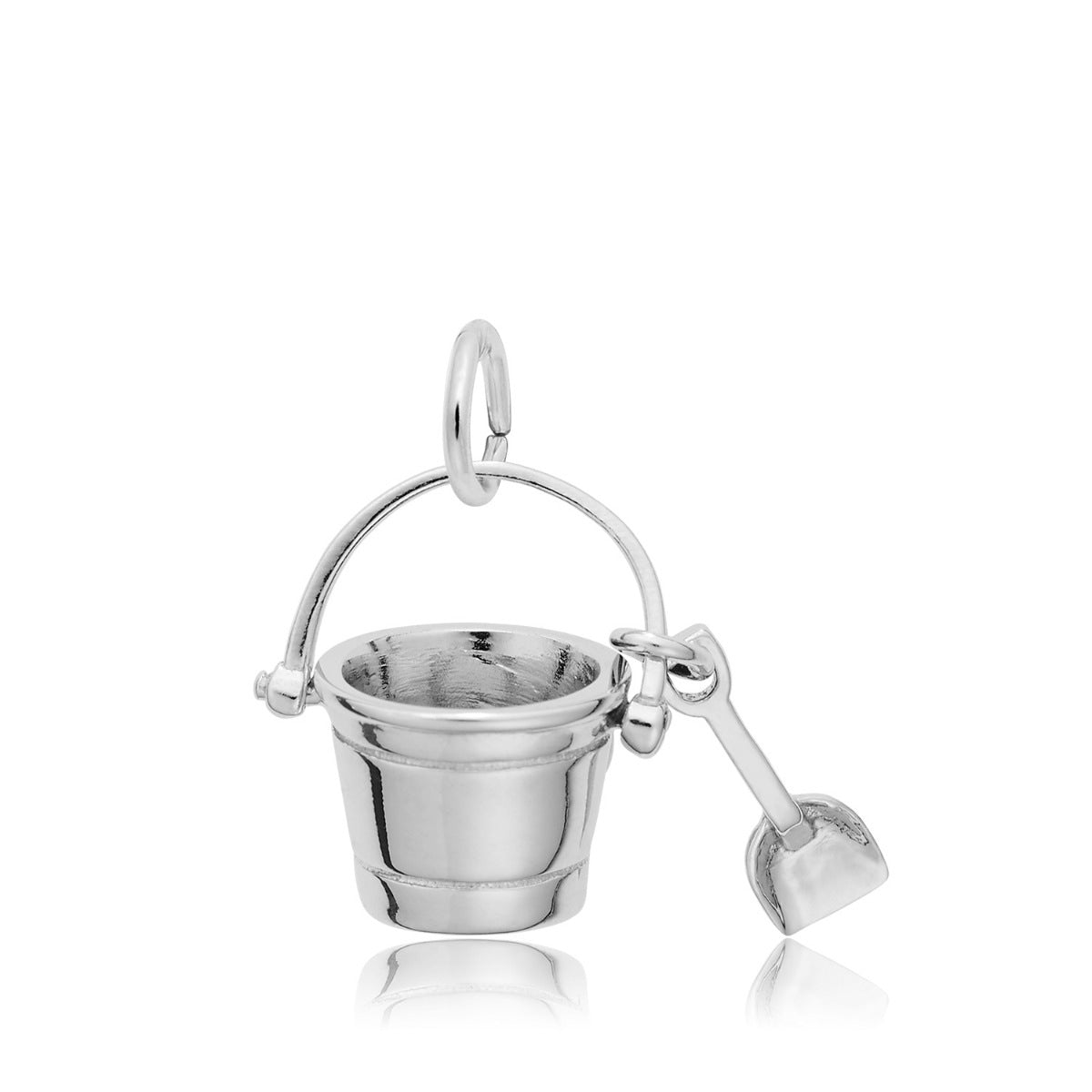 Pail & Shovel Charm in Sterling Silver