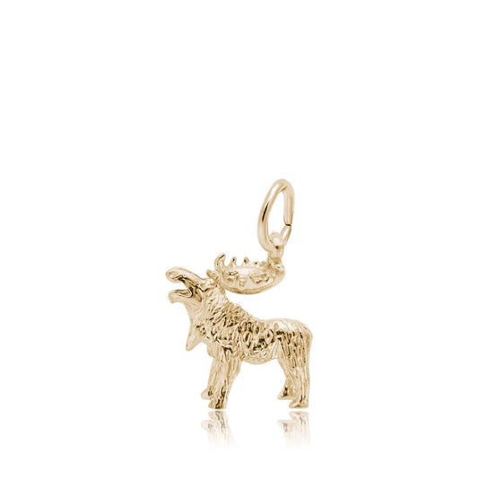 Moose Charm in 14K Yellow Gold