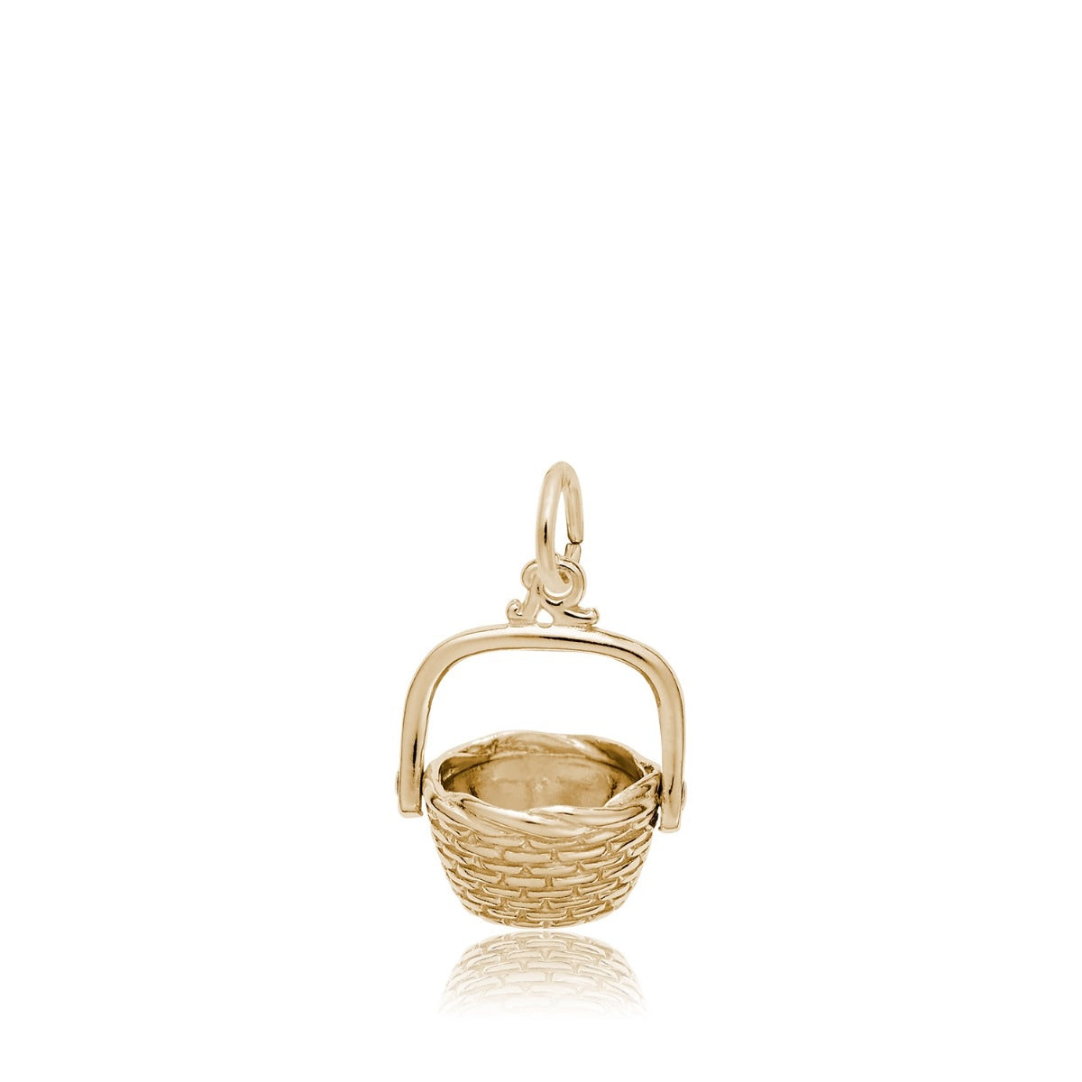 Nantucket Basket Charm in 14K Yellow Gold