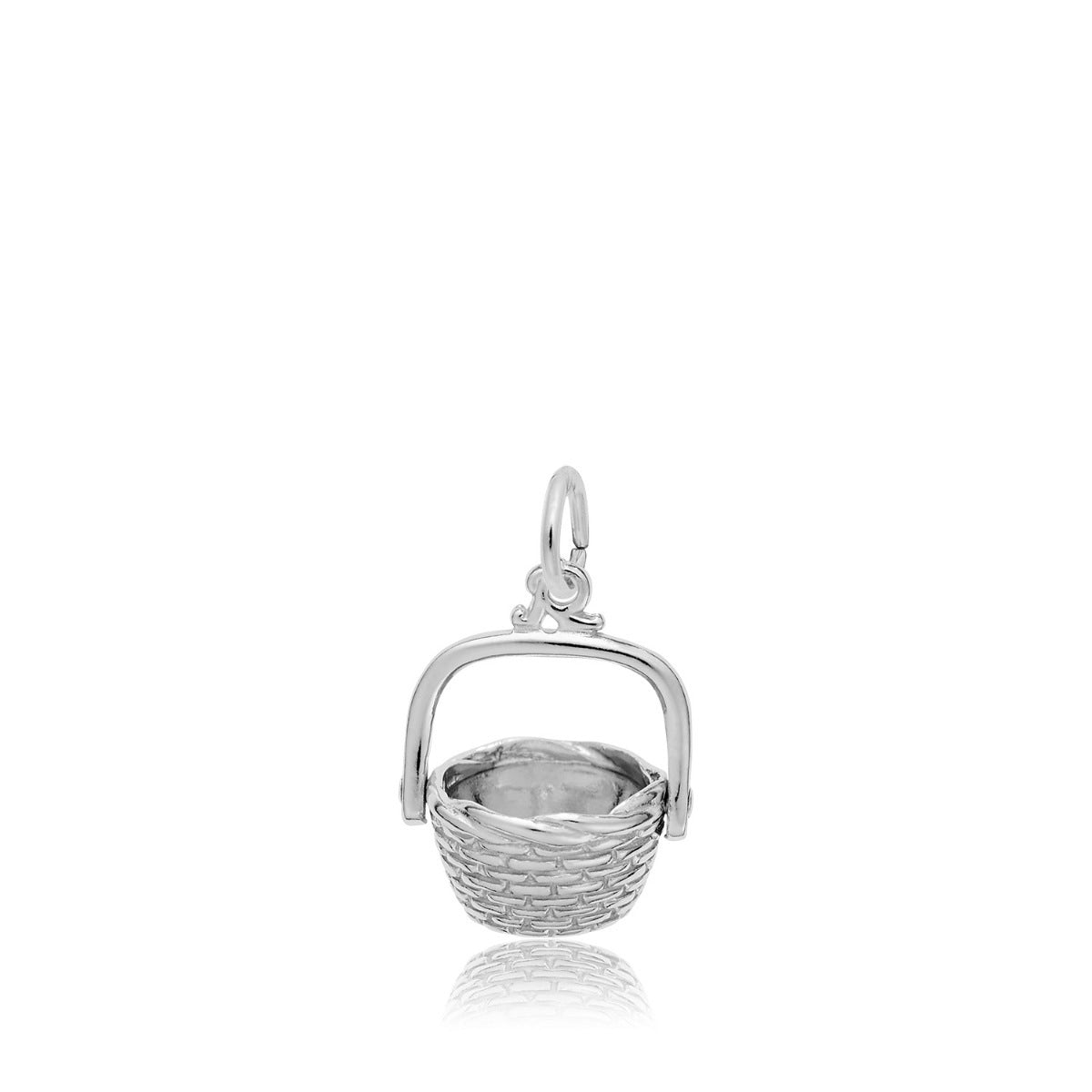 Nantucket Basket Charm in Sterling Silver