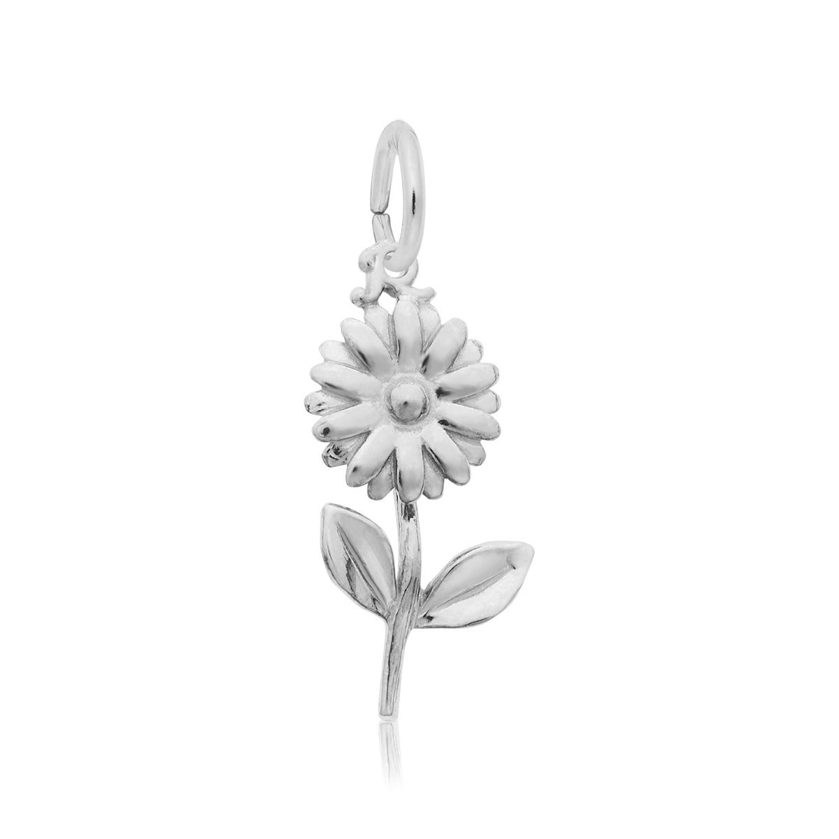 Daisy Flower Charm in Sterling Silver