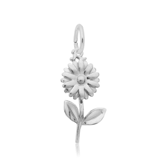 Daisy Flower Charm in Sterling Silver