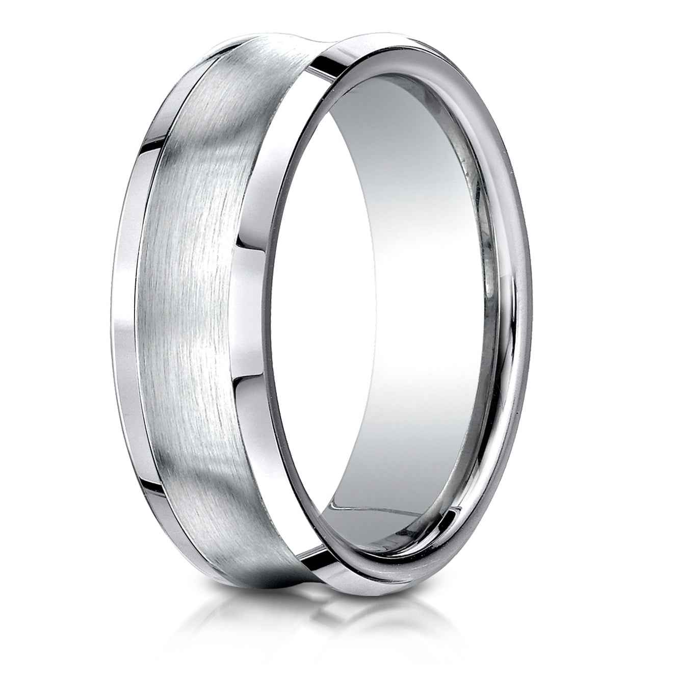 Mens Cobalt Chrome Wedding Ring close-up detail