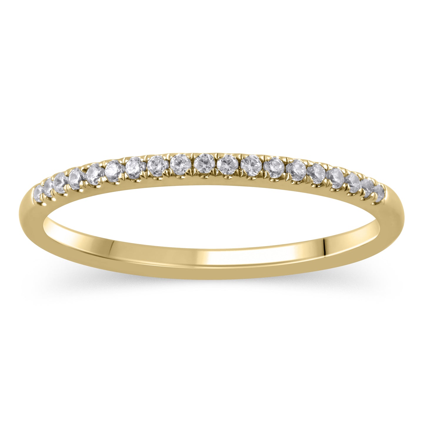 1/2 ct. tw. 3 Stone Round Brilliant Wedding Set in 10K Yellow Gold front view
