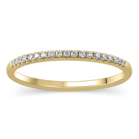 1/2 ct. tw. 3 Stone Round Brilliant Wedding Set in 10K Yellow Gold front view