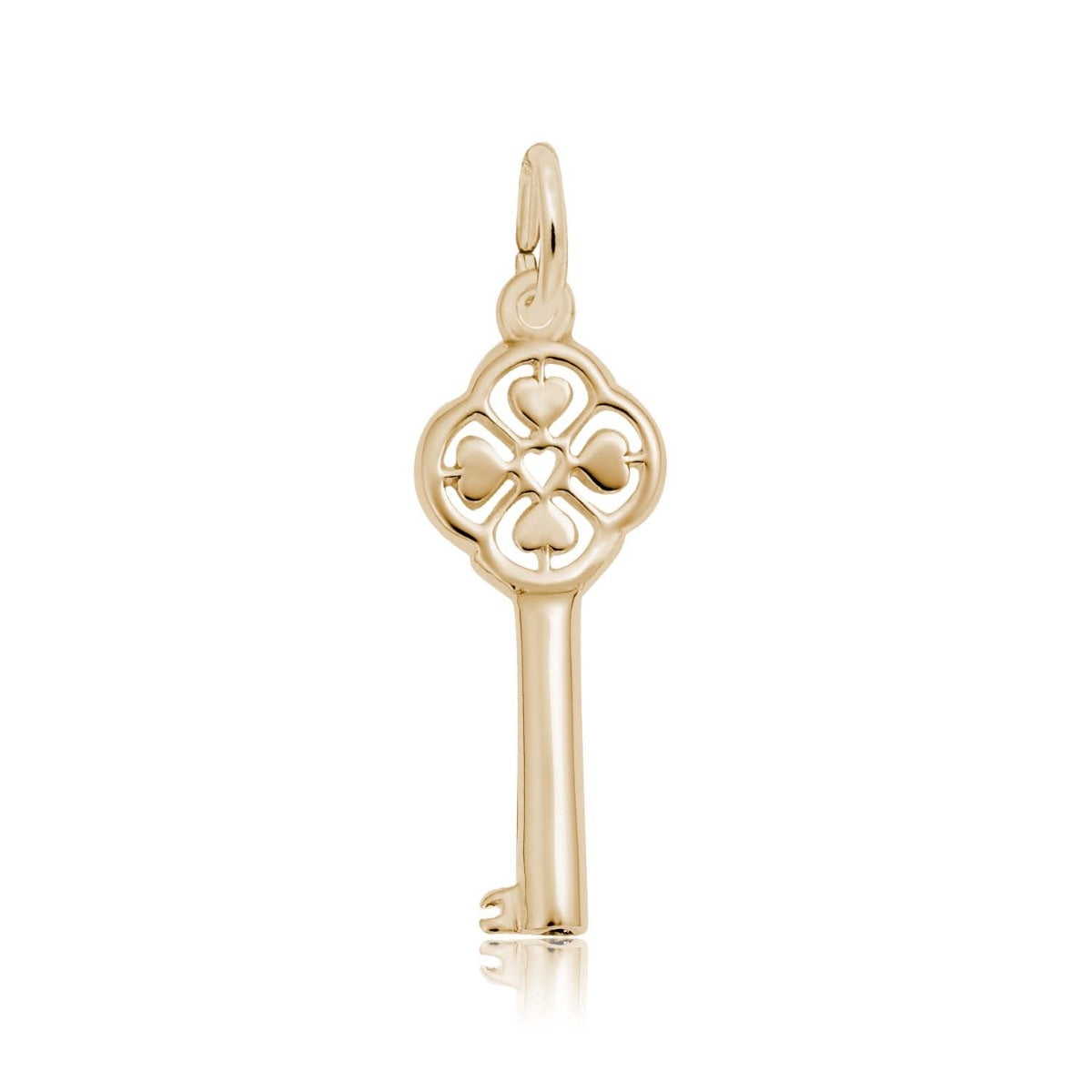 Key to My Heart Charm in 14K Yellow Gold