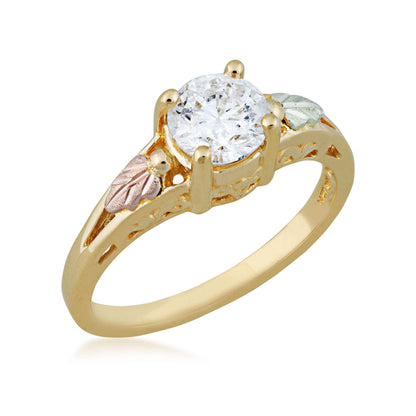 Black Hills Gold Ladies' Noventa 1 ct. tw. Diamond Solitaire Ring in 10K Yellow Gold - G 1990NOV 070 front view