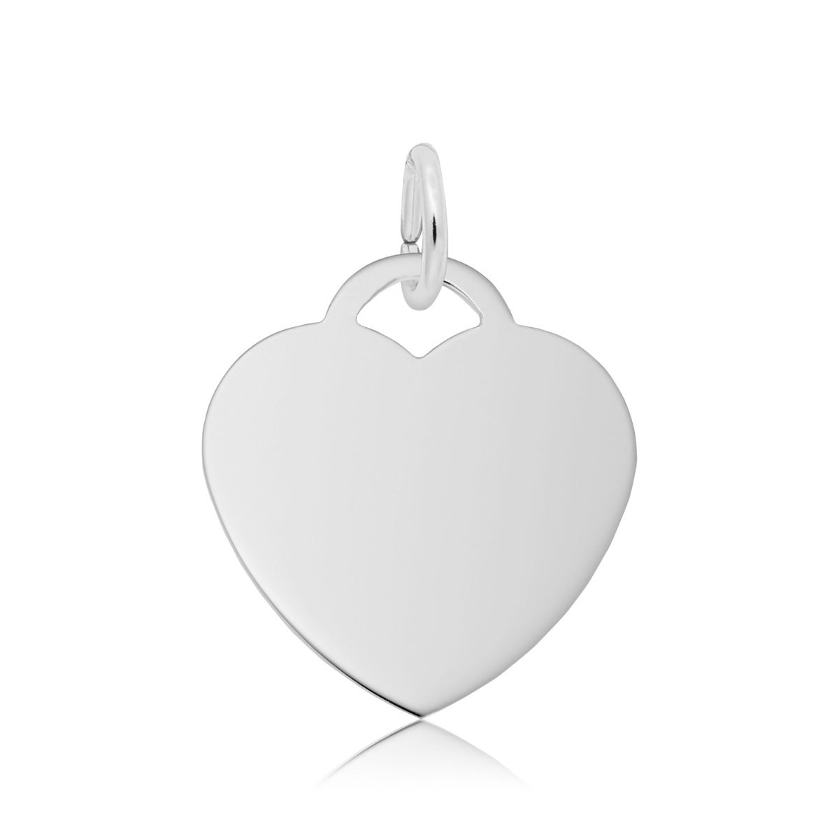 Medium Heart Charm in Sterling Silver