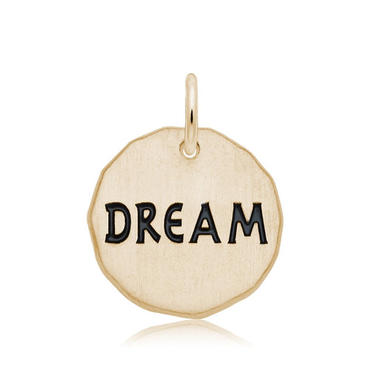 Dream Tag Charm in 14K Yellow Gold