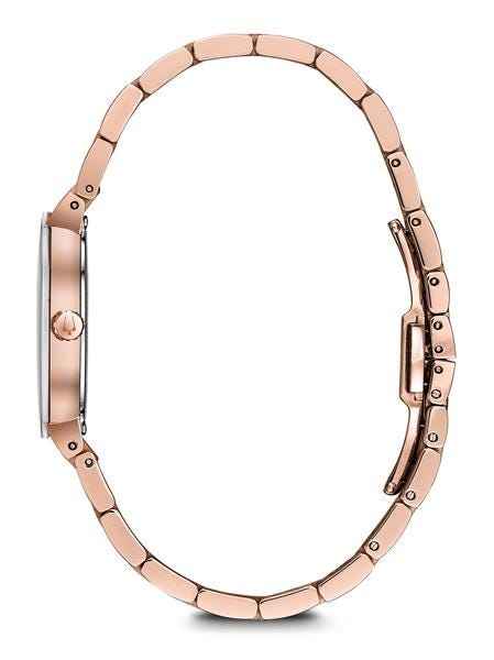 Bulova Modern Collection Ladies' Rose-Gold Mother-of-Pearl Dial Watch with 11 Diamond Accent in Pink Gold-Tone front view
