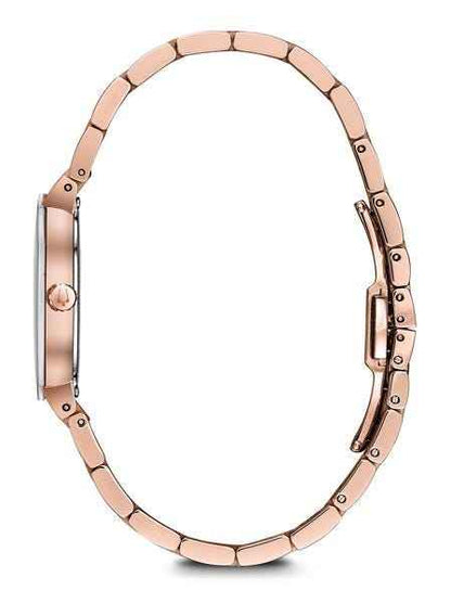 Bulova Modern Collection Ladies' Rose-Gold Mother-of-Pearl Dial Watch with 11 Diamond Accent in Pink Gold-Tone front view