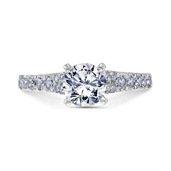 Scott Kay Luminaire 1/3 ct. tw. Diamond Semi-Mount Engagement Ring in 14K White Gold front view