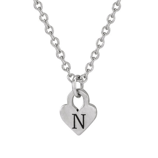 Engravable Heart Pendant in Sterling Silver front view