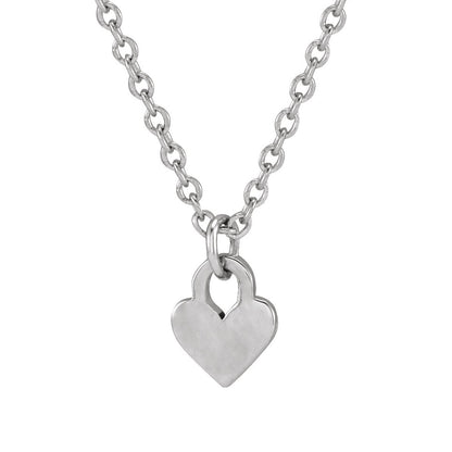 Engravable Heart Pendant in Sterling Silver
