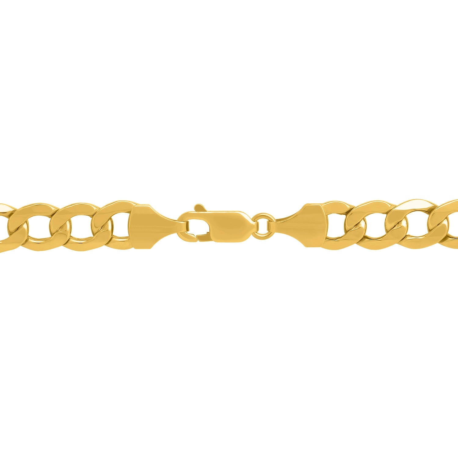 7mm 22-inch Light Curb Chain Necklace in 10K Yellow Gold front view