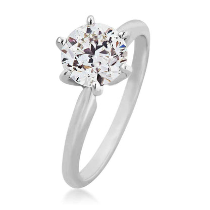 1-1/2 ct. tw. Round Brilliant Diamond Solitaire Engagement Ring in 14K White Gold