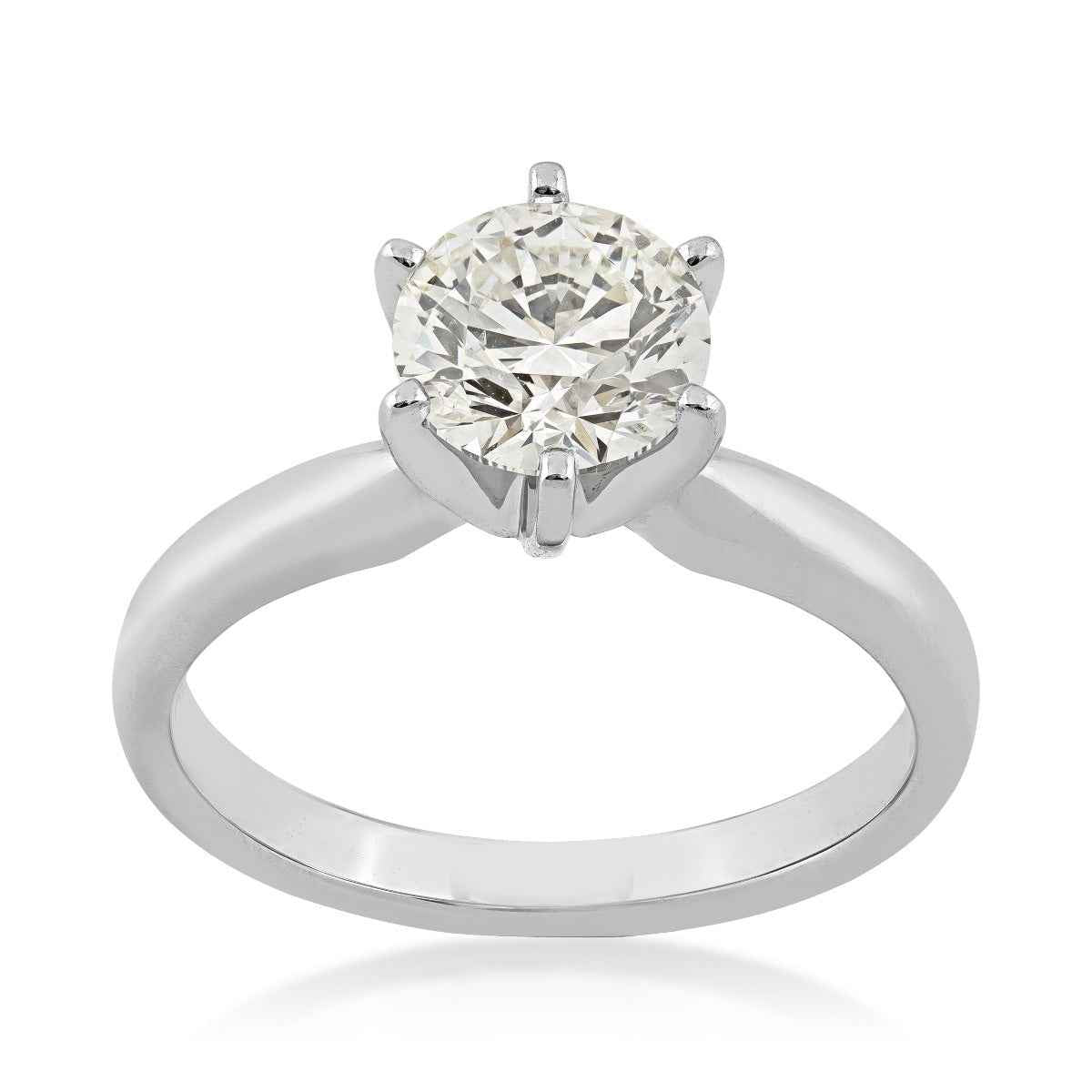 Adamante 1-1/2 ct. tw. Lab-Grown Round Brilliant Diamond Solitaire Engagement Ring in 14K White Gold