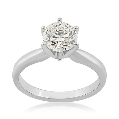 Adamante 1-1/2 ct. tw. Lab-Grown Round Brilliant Diamond Solitaire Engagement Ring in 14K White Gold