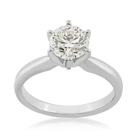 Adamante 1-1/2 ct. tw. Lab-Grown Round Brilliant Diamond Solitaire Engagement Ring in 14K White Gold