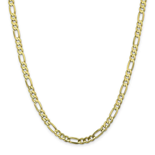 5.85MM 20-inch Solid Figaro Chain in 10K Yellow Gold