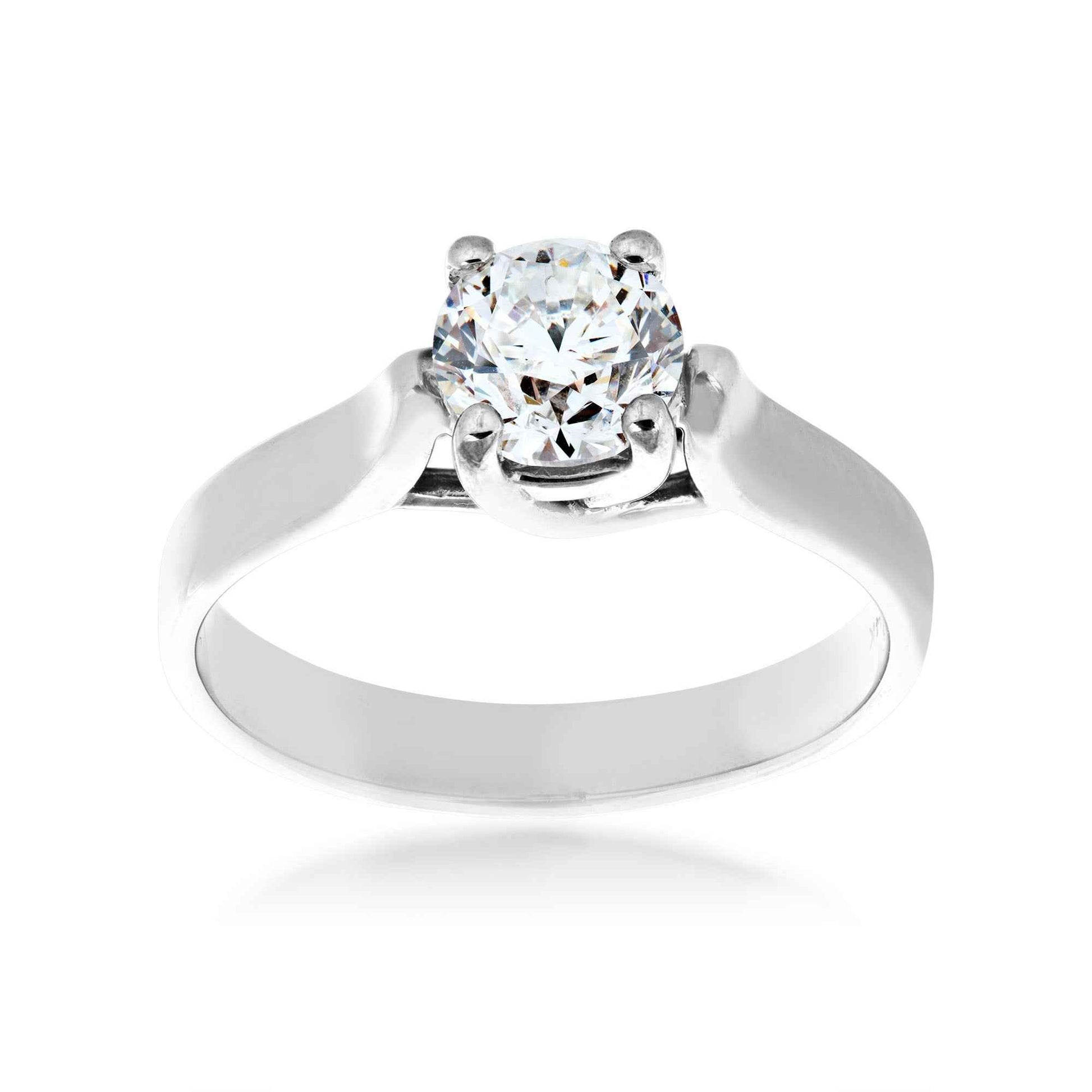 1 ct. tw. Round Brilliant Diamond Solitaire in 14K White Gold