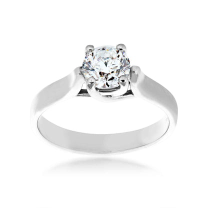 1 ct. tw. Round Brilliant Diamond Solitaire in 14K White Gold