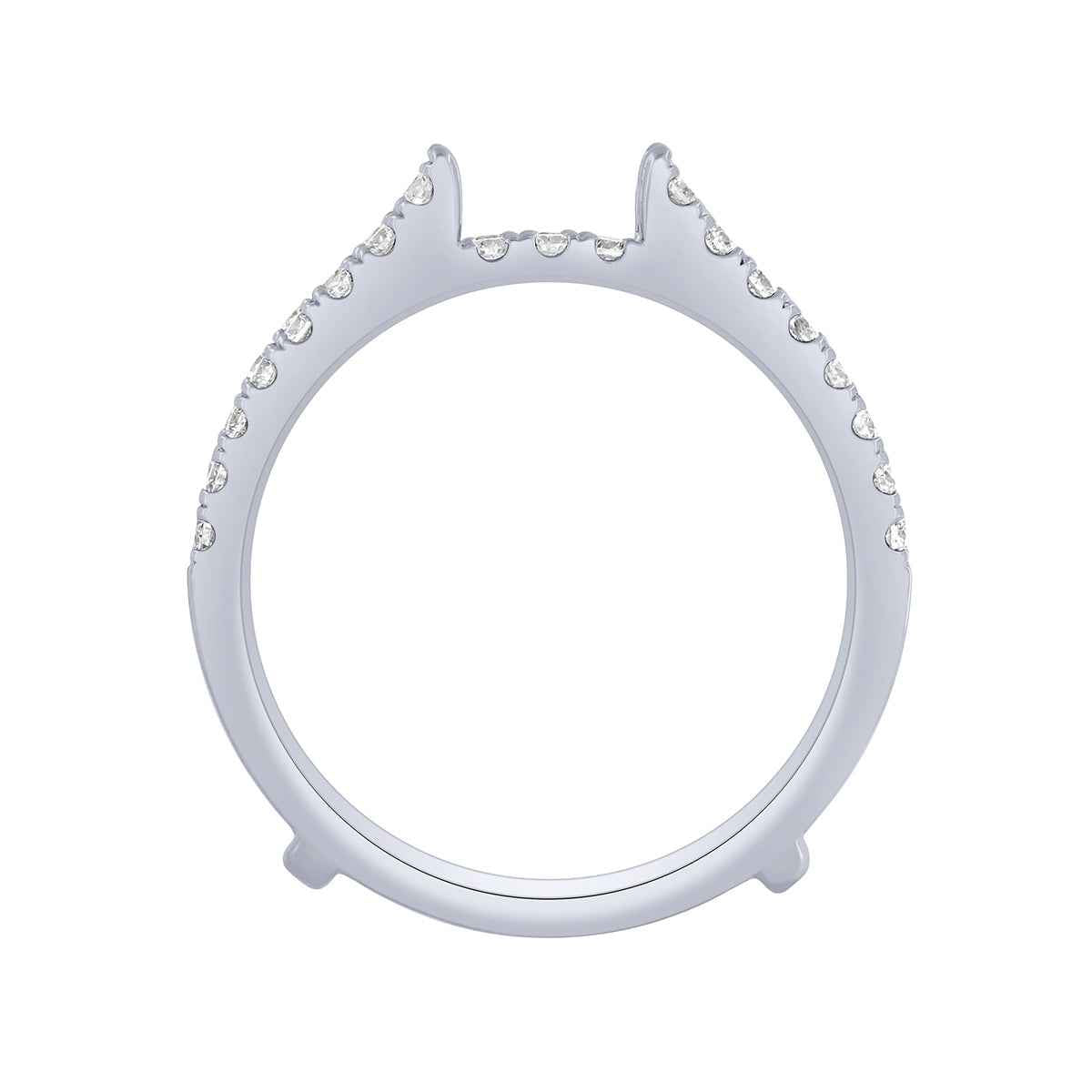 1/2 ct. tw. Round Diamond Ring Enhancer in 14K White Gold front view