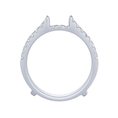 1/2 ct. tw. Round Diamond Ring Enhancer in 14K White Gold front view