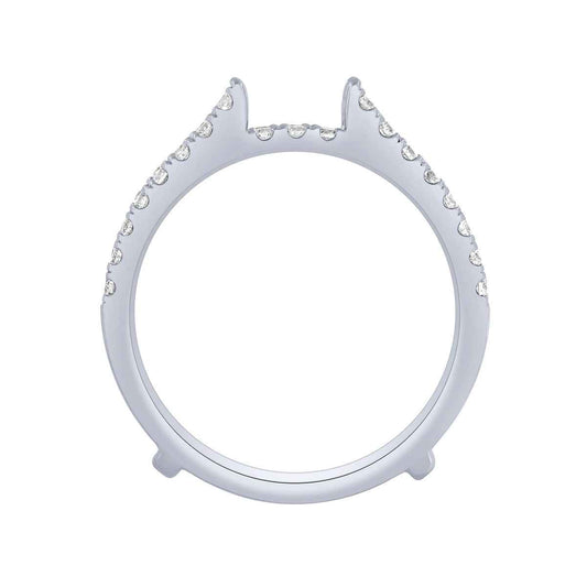 1/2 ct. tw. Round Diamond Ring Enhancer in 14K White Gold front view