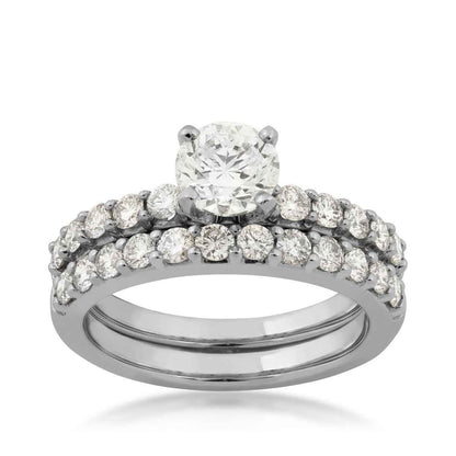 Natural 2 ct. tw. Round Brilliant Diamond Wedding Set in 14K White Gold (2)