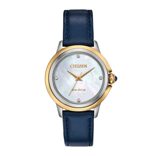 Citizen Ceci Ladies' Eco-Drive White Dial Stainless Steel Watch