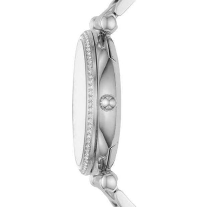 Fossil Ladies' Carlie Three-Hand Stainless Steel Watch front view