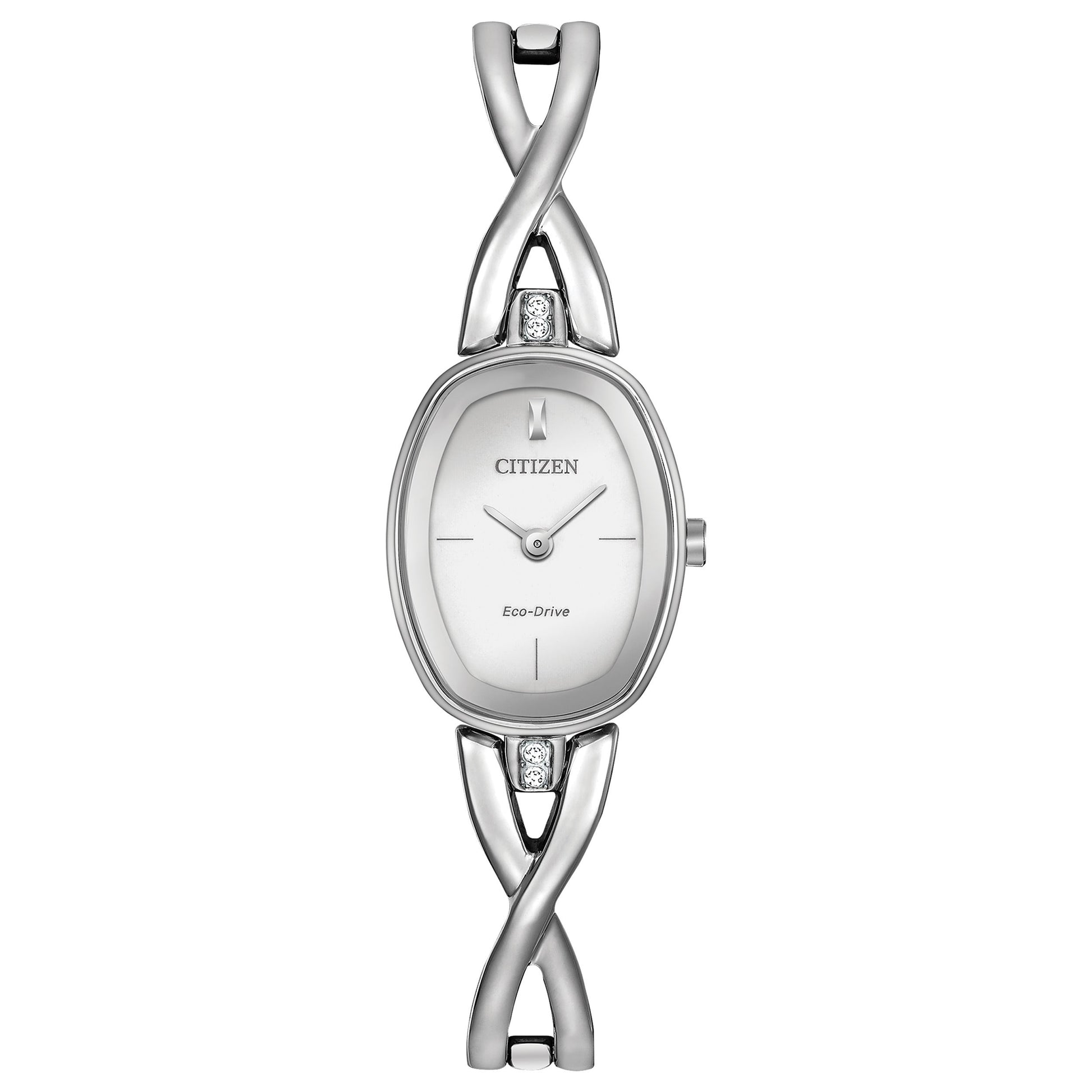 Citizen Axiom Ladies' Classic Design Watch with Silver Dial with Bangle Style Band in Stainless Steel