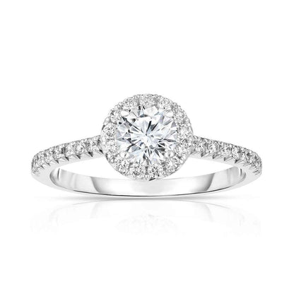 Brilliantly Yours 7/8 ct. tw. Round Brilliant Diamond Halo Engagement Ring in 14K White Gold