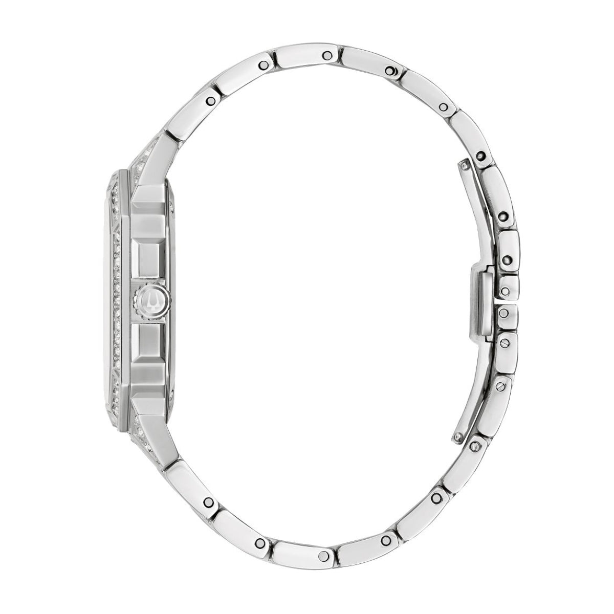 Bulova Men's Octava Stainless Steel Watch with White Dial front view