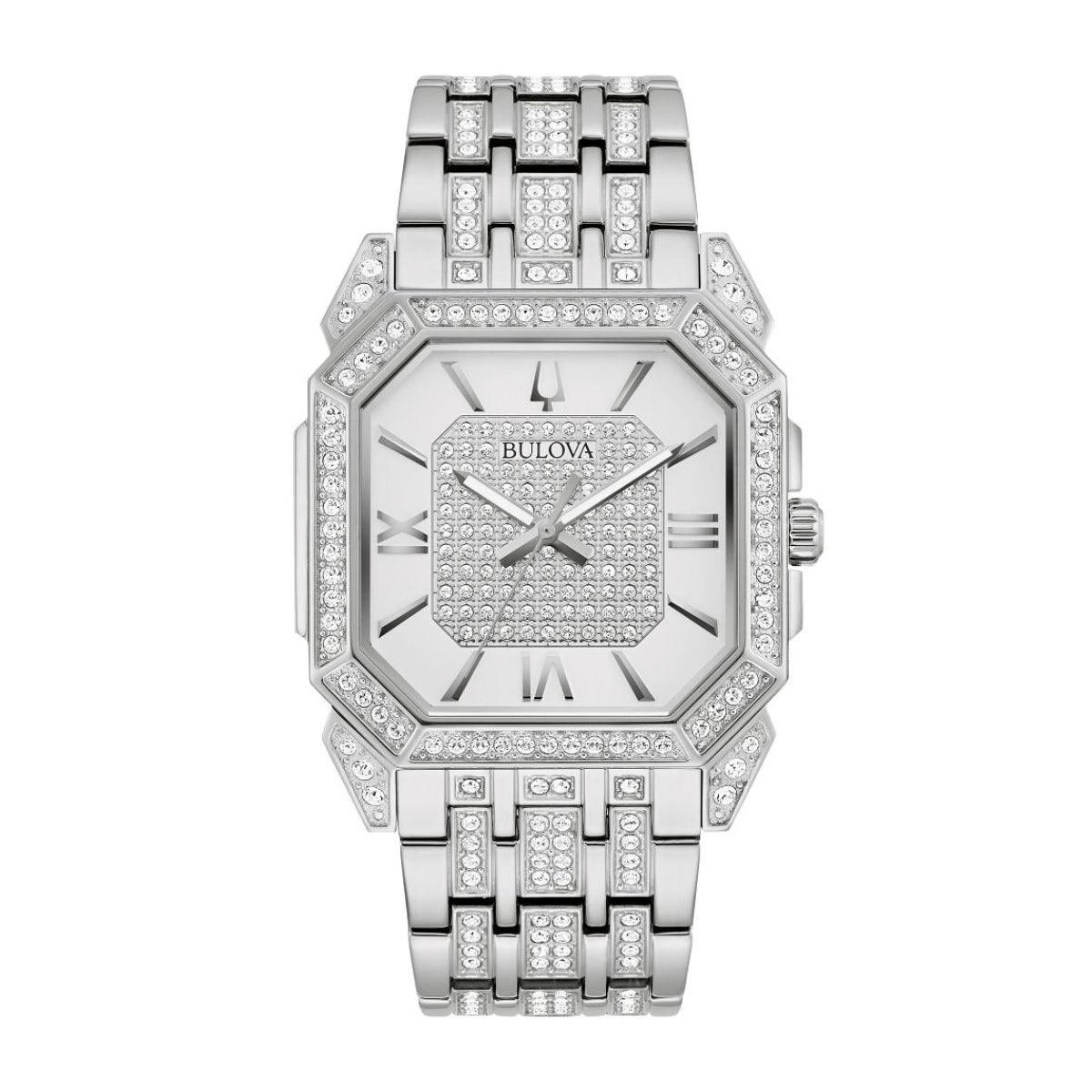 Bulova Men's Octava Stainless Steel Watch with White Dial