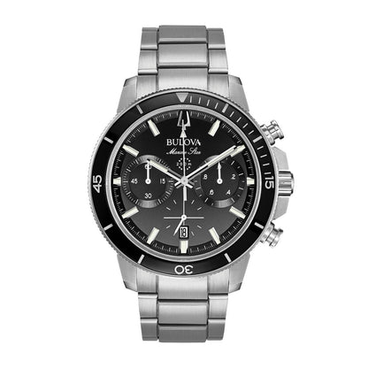 Bulova Men's Marine Star Stainless Steel Watch with Black Dial (2)