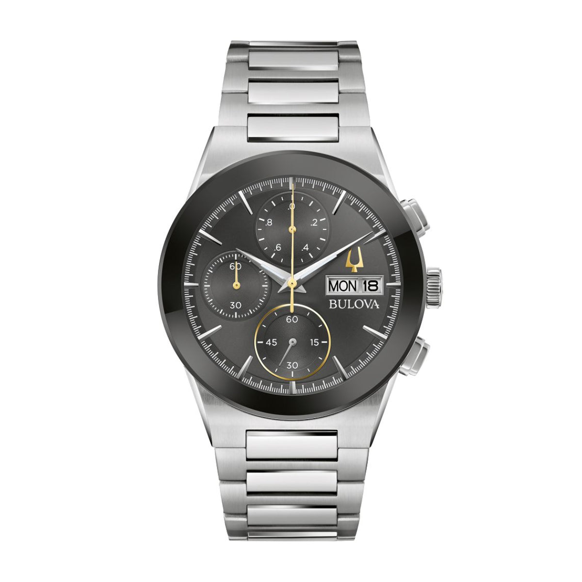 Bulova Men's Millennia Stainless Steel Watch with Black Dial (2)