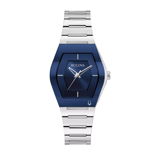 Bulova Ladies' Gemini Stainless Steel Watch with Blue Dial