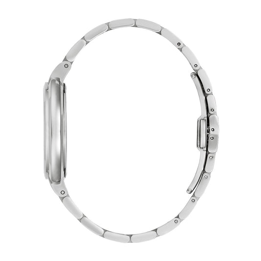 Bulova Ladies' Rubiayat Stainless Steel Watch with White Dial front view