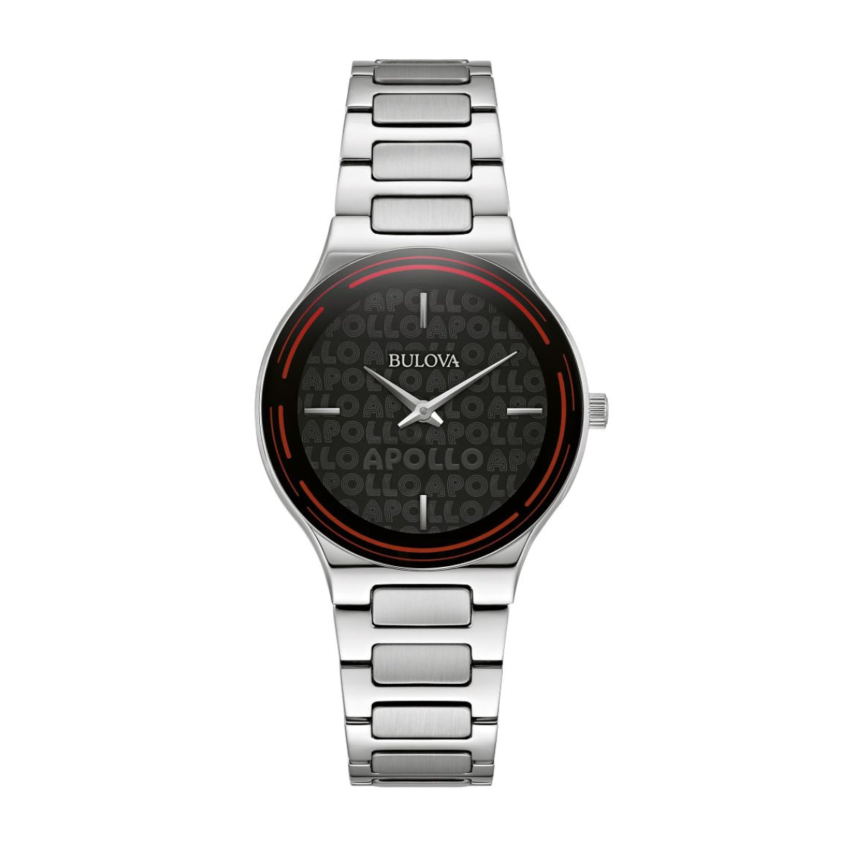 Bulova Ladies' Apollo Theater Stainless Steel Watch with Black Dial