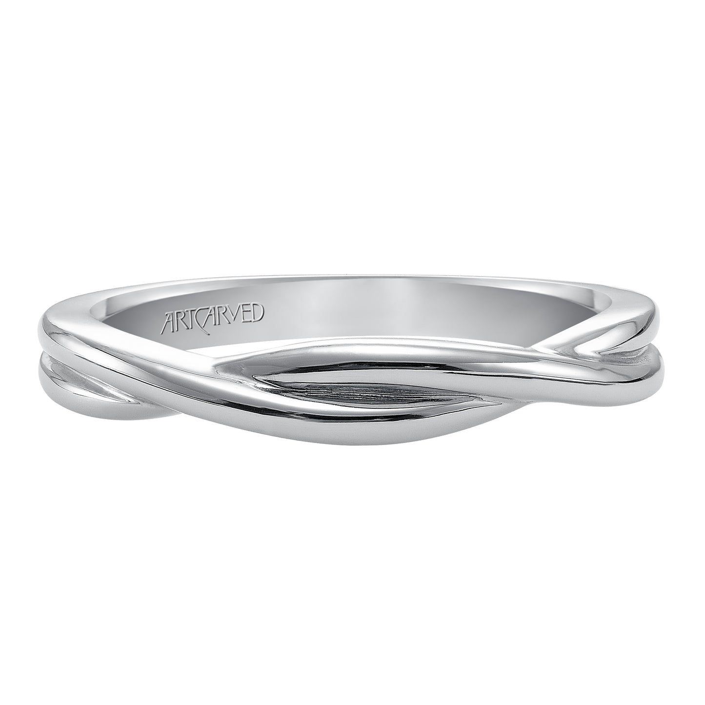 ArtCarved Twisted Wedding Band in 14K White Gold