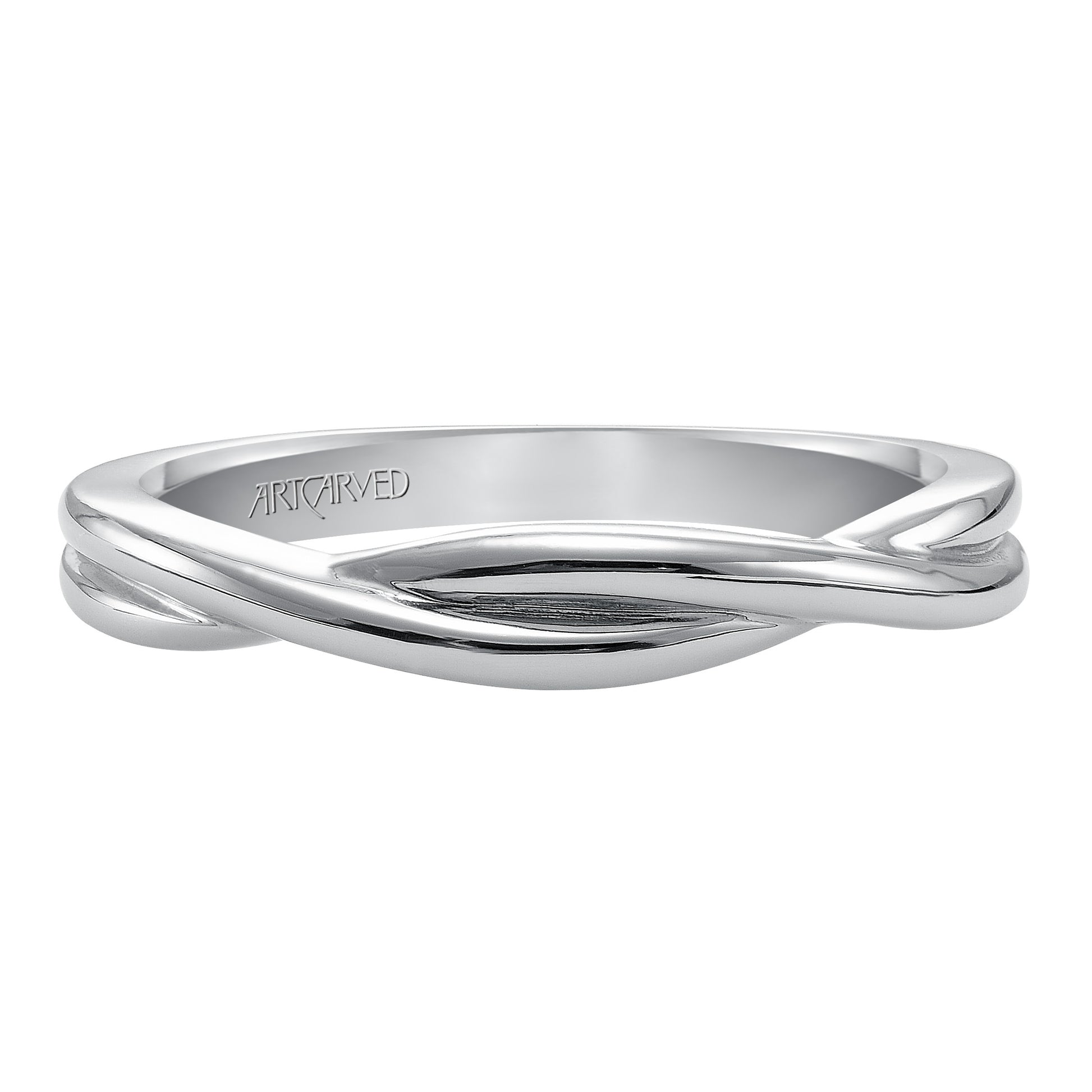 ArtCarved Twisted Wedding Band in 14K White Gold