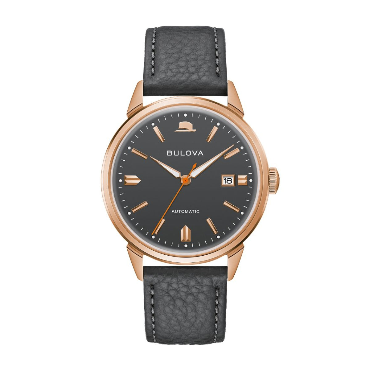 Bulova Frank Sinatra Summer Wind Watch with Gray Dial & Gray Leather Strap